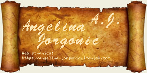Angelina Jorgonić vizit kartica